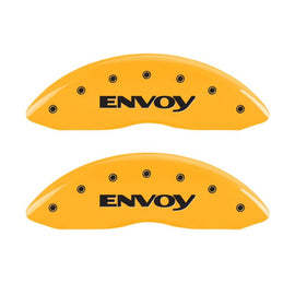MGP 4 Caliper Covers Engraved Front & Rear Envoy Yellow Finish Black Char 2009 GMC Envoy