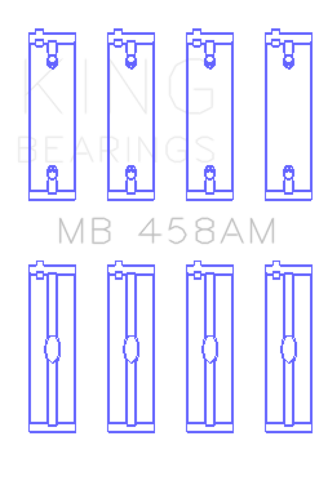 King Engine Bearings Mitsubishi 181CI 3.0L 6G72 V6 (Size 0.5) Main Bearing Set
