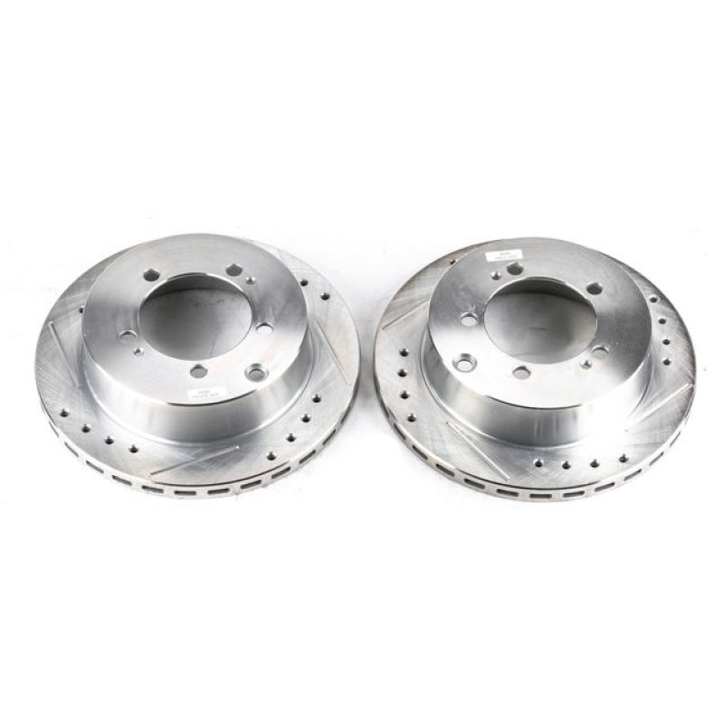 Power Stop 91-96 Dodge Stealth Rear Evolution Drilled & Slotted Rotors - Pair