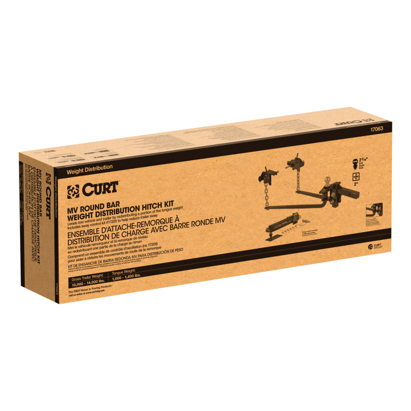 Curt MV Round Bar Weight Distribution Hitch (10000-14Klbs 31-3/16in Bars)