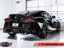 Load image into Gallery viewer, AWE 2020 Toyota Supra A90 Non-Resonated Touring Edition Exhaust - 5in Chrome Silver Tips