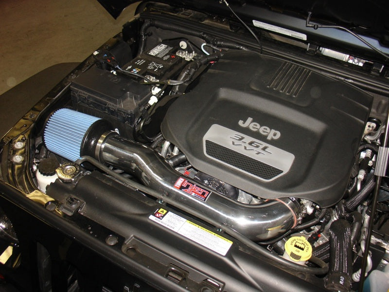 Injen 12-18 Jeep Wrangler JK 3.6L V6 Wrinkle Black Short Ram Intake w/ Open Filter - GTR Auto