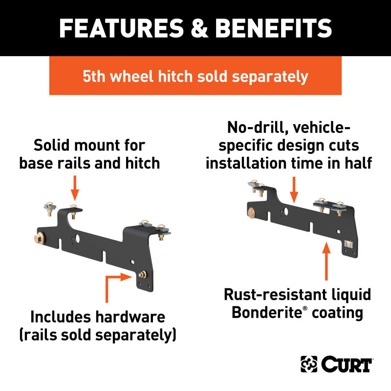 Curt 97-03 Ford F-150 Custom 5th Wheel Brackets