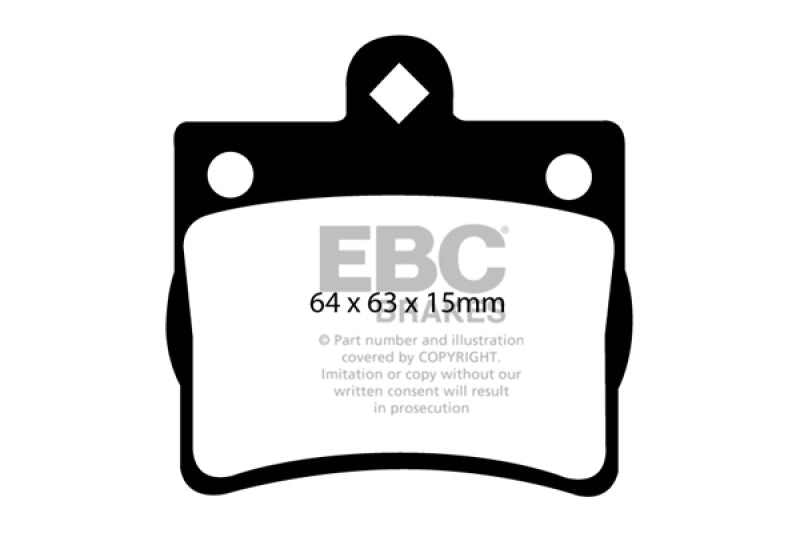 EBC 95-97 Mercedes-Benz C220 (W202) 2.2 (Single Pin Rear) Greenstuff Rear Brake Pads