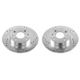 Power Stop 12-18 Fiat 500 Rear Evolution Drilled & Slotted Rotors - Pair