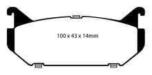 Load image into Gallery viewer, EBC 93-97 Ford Probe 2.0 16v Yellowstuff Rear Brake Pads