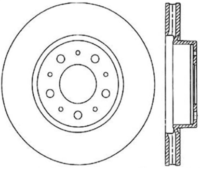 StopTech 91-95 Volvo 940 Front Right Cryo Slotted Sport Brake Rotor