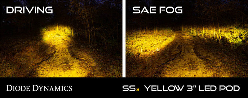Diode Dynamics SS3 LED Pod Sport - Yellow Spot Standard (Pair)