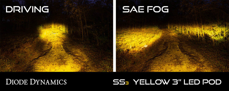 Diode Dynamics SS3 LED Pod Sport - Yellow Driving Standard (Single)