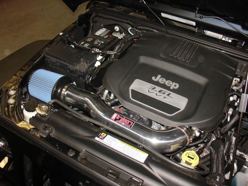 Injen 12-18 Jeep Wrangler JK 3.6L V6 Wrinkle Black Short Ram Intake w/ Open Filter - GTR Auto