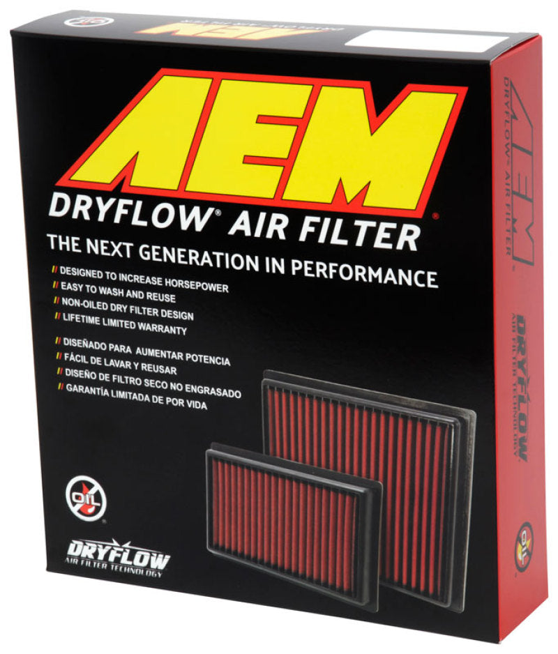 AEM 07-10 Impreza / 08-10 Forester 8.75in O/S L x 8.563in O/S W x 2.438in H DryFlow Air Filter - GTR Auto