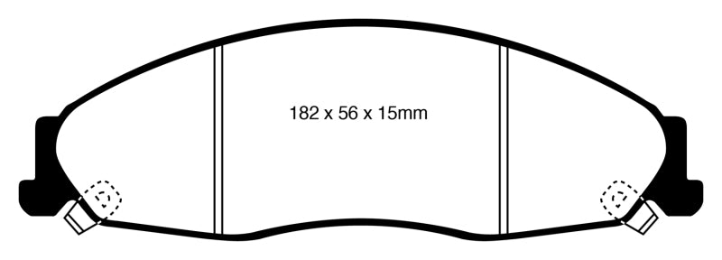 EBC 05-08 Pontiac Grand Prix 5.3 Greenstuff Front Brake Pads