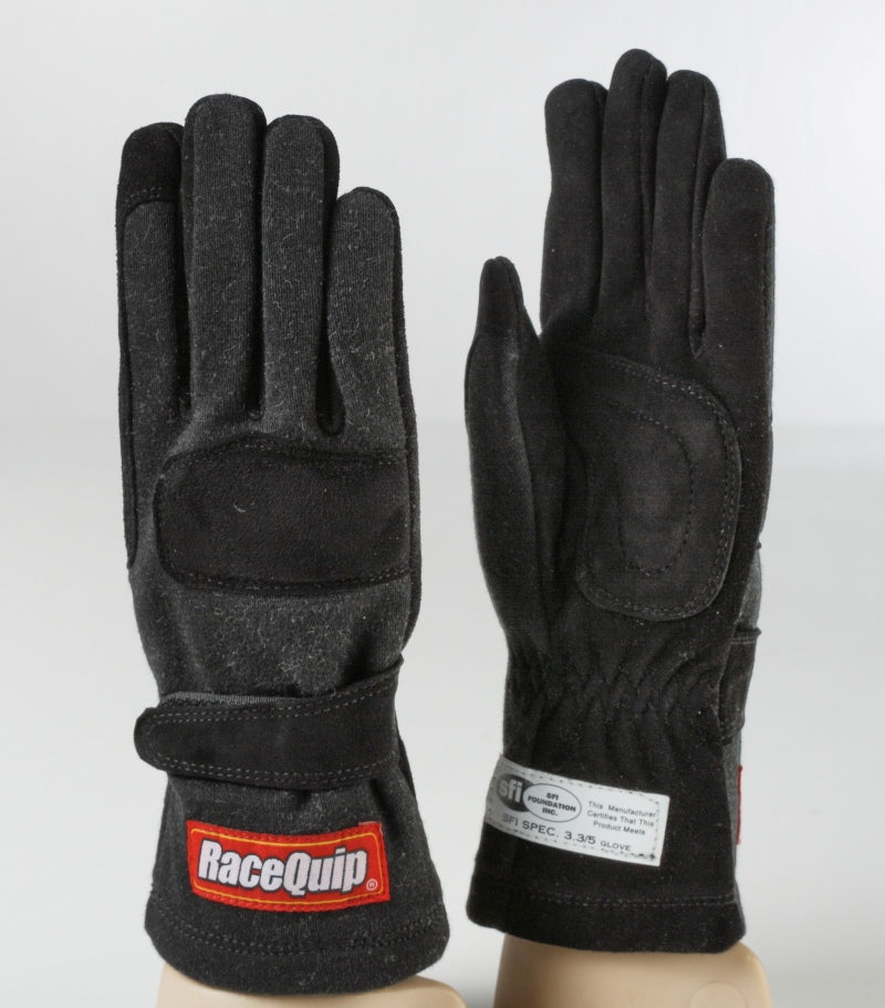 RaceQuip Black 2-Layer SFI-5 Glove - XSmall