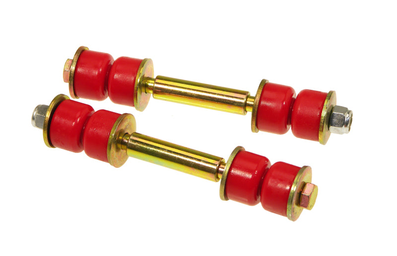 Prothane Universal End Link Set - 3 3/4in Mounting Length - Red