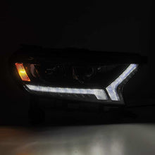 Load image into Gallery viewer, AlphaRex 19-21 Ford Ranger LUXX LED Proj Headlights Plank Style Black w/Seq Signal/DRL