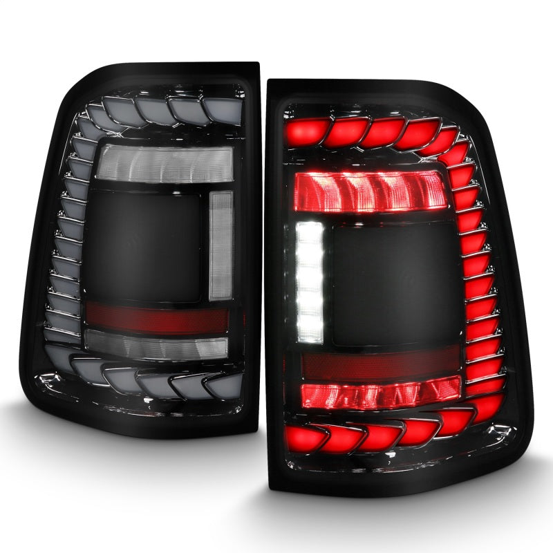 Anzo 19-23 Dodge RAM 1500 Tradesman/Big Horn Full LED Sequential Signal Black Taillights