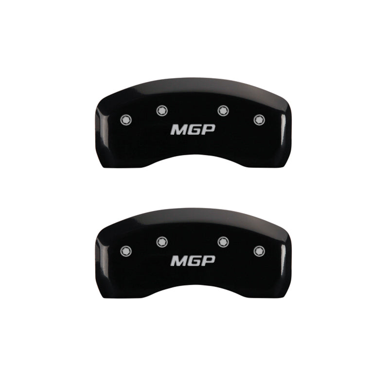 MGP 4 Caliper Covers Engraved Front & Rear MGP Black Finish Silver Characters 2019 Kia Niro