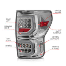 Load image into Gallery viewer, ANZO 2007-2013 Toyota Tundra LED Taillights Chrome Housing Clear Lens Pair