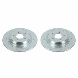 Power Stop 17-20 Acura MDX Rear Evolution Drilled & Slotted Rotors - Pair