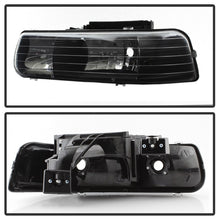 Load image into Gallery viewer, xTune Chevy Tahoe 00-06 Amber Crystal Headlights Black HD-JH-CSIL99-BK