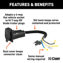 Load image into Gallery viewer, Curt Electrical Adapter (4-Way Flat Vehicle to 7-Way RV Blade Trailer)