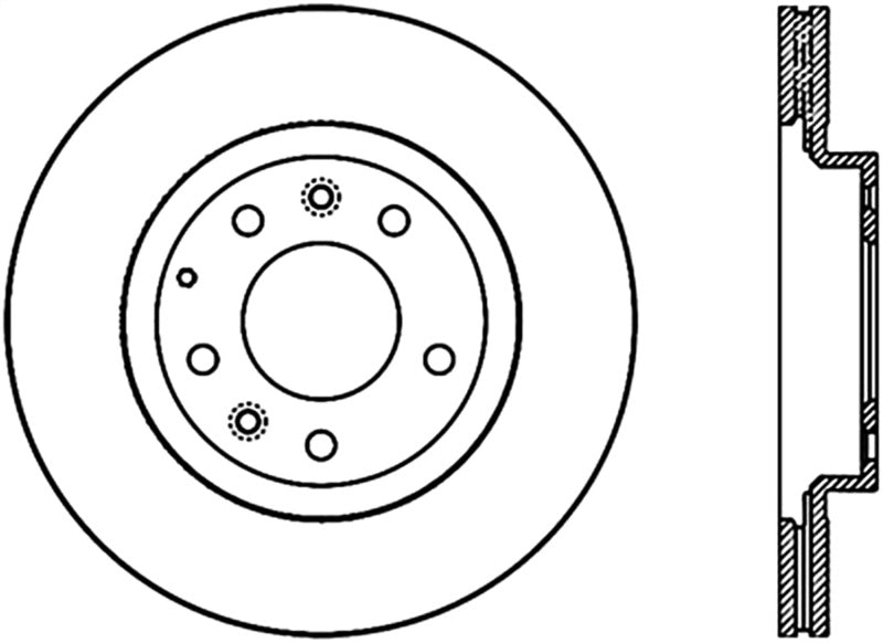 StopTech 06-15 Mazda Miata MX-5 Cryo Sport Slotted Vented Front Right Brake Rotor