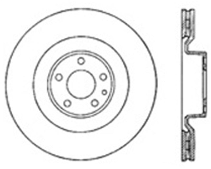 StopTech 07-10 Audi S6 Drilled Right Front CRYO Rotor