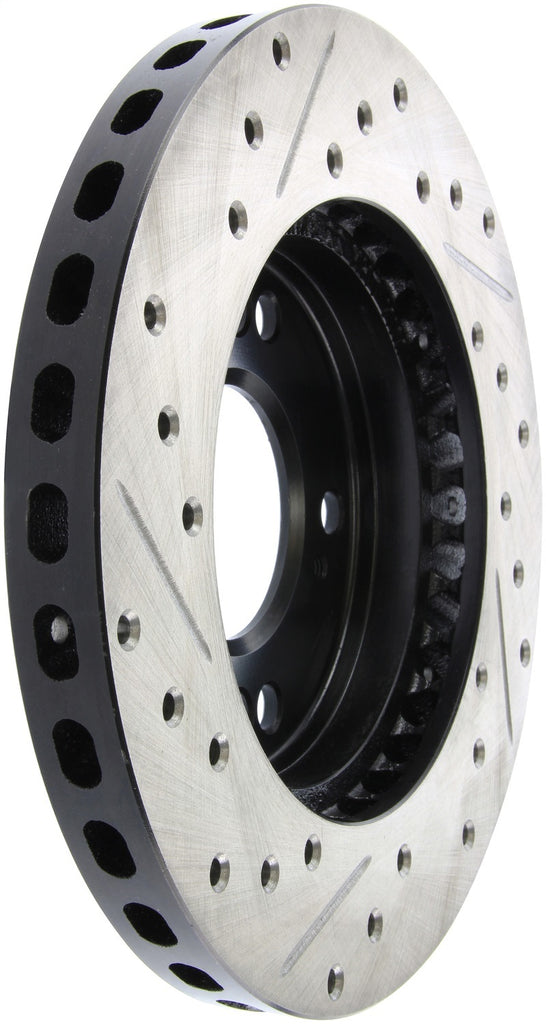 StopTech 90-99 Eagle Talon / 4/89-01 Mitsubishi Eclipse Left Front Slotted & Drilled Rotors