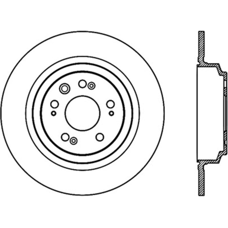 Stoptech 2009-2014 Acura TL Performance Cryo Rear Brake Rotor