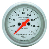 Autometer Ultra-Lite 60mm 0-1600 Deg F Digital Stepper Motor Electronic EGT Gauge