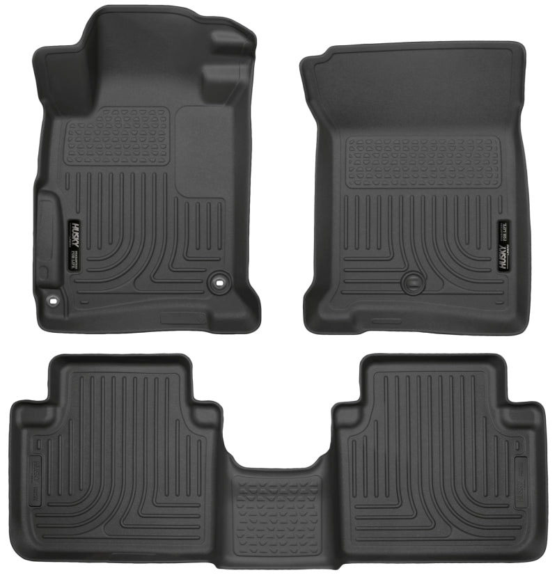 Husky Liners 2013 Honda Accord WeatherBeater Black Front & 2nd Seat Floor Liners (4-Door Sedan Only) - GTR Auto