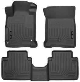 Husky Liners 2013 Honda Accord WeatherBeater Black Front & 2nd Seat Floor Liners (4-Door Sedan Only) - GTR Auto