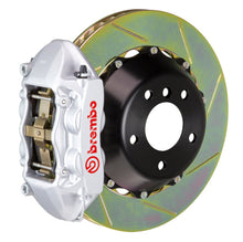 Load image into Gallery viewer, Brembo 12-16 991.1 C2S (PCCB Equipped) Rr GT BBK 4Pist Cast 380x28 2pc Rotor Slotted Type1-Silver