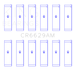 King Engine Bearings Mitsubishi 181CI 3.0L 6G72 V6 / 152CI 2.5L 6G73 V6 (Size +0.25) Rod Bearing Set