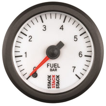 Load image into Gallery viewer, Autometer Stack 52mm 0-7 Bar M10 Male Pro Stepper Motor Fuel Pressure Gauge - White