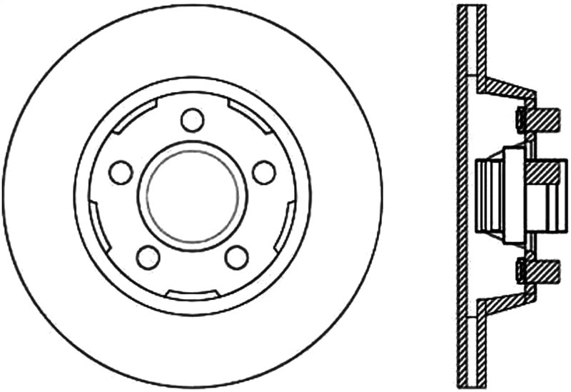 Stoptech 65-67 Ford Mustang Front Premium High Carbon Cryo Brake Rotor