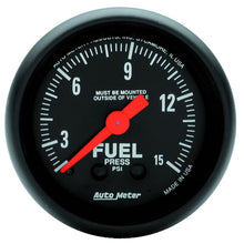 Load image into Gallery viewer, Autometer Z Series 2-1/16in 15 PSI Mechanical Fuel Pressure Gauge