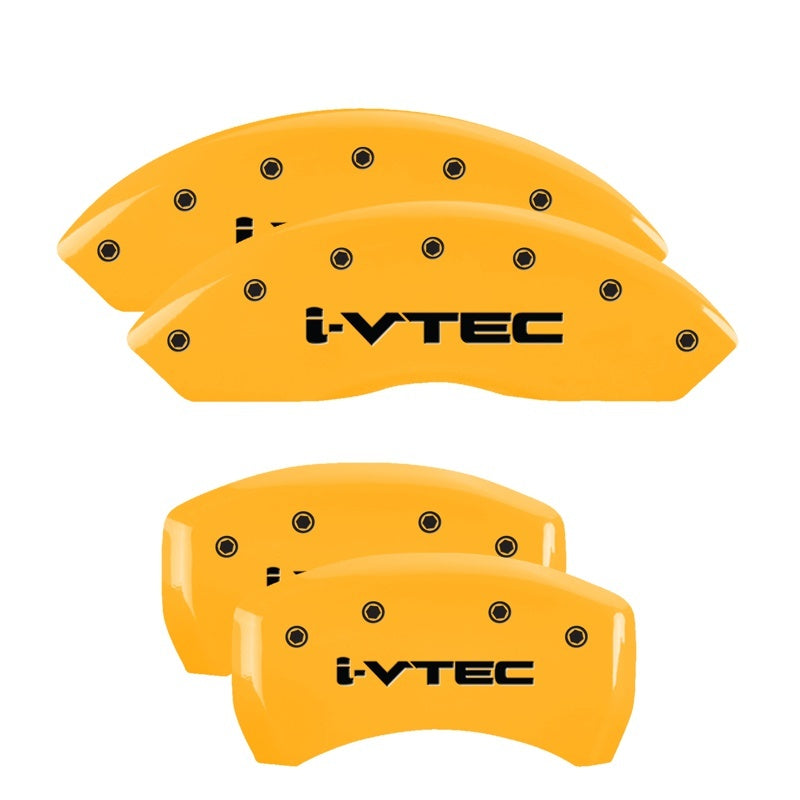 MGP 4 Caliper Covers Engraved Front Acura Rear TSX Yellow Finish Black Char 2005 Acura TSX