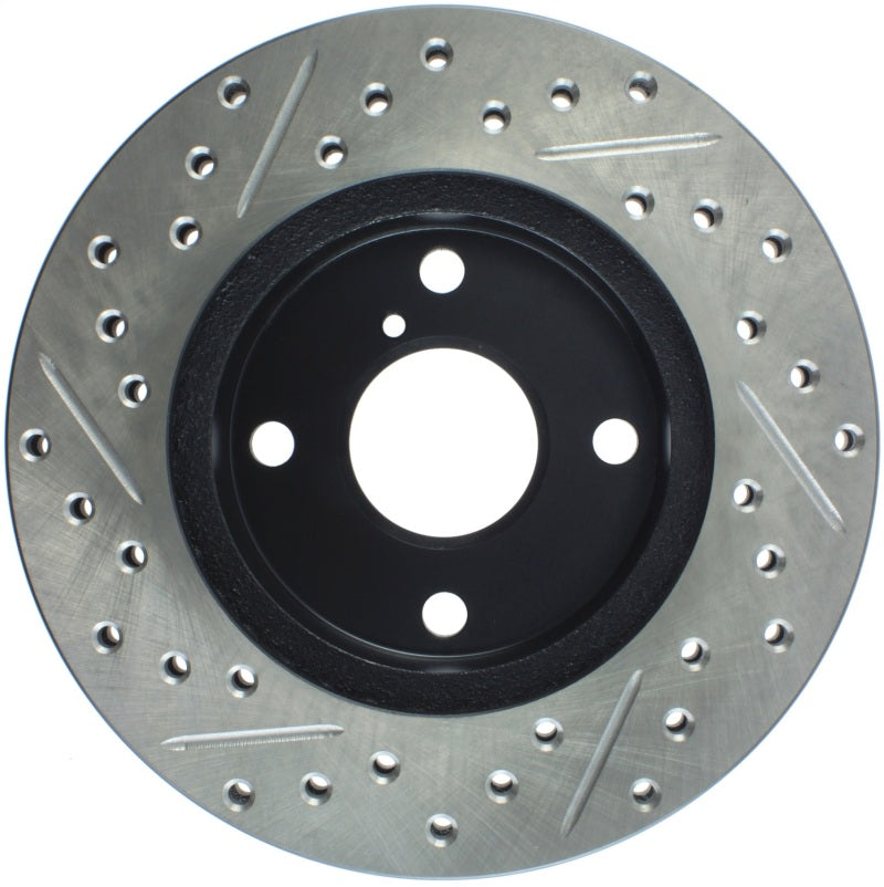 StopTech 89-93 Mazda Miata MX-5 Slotted & Drilled Left Front Rotors