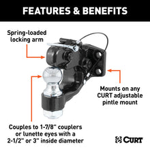 Load image into Gallery viewer, Curt Ball &amp; Pintle Combination (1-7/8in Ball 6000lbs Ball Capacity)