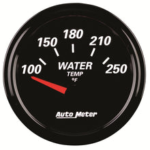 Load image into Gallery viewer, Autometer Designer Black II 52mm 250 Deg F Water Temp Gauge