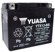 Load image into Gallery viewer, Yuasa YTX12-BS Maintenance Free AGM 12 Volt Battery (Bottle Supplied)