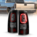 ANZO 2003-2006 Chevy Silverado 1500 LED Taillights Plank Style Black w/Smoke Lens