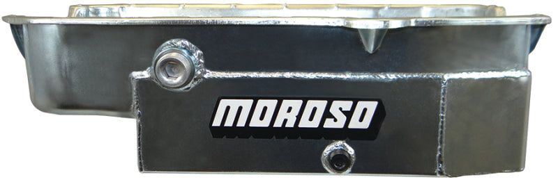 Moroso Pre-80 Chevrolet Small Block (w/1in Inspection Bung) Wet Sump 8qt 6.5in Steel Oil Pan