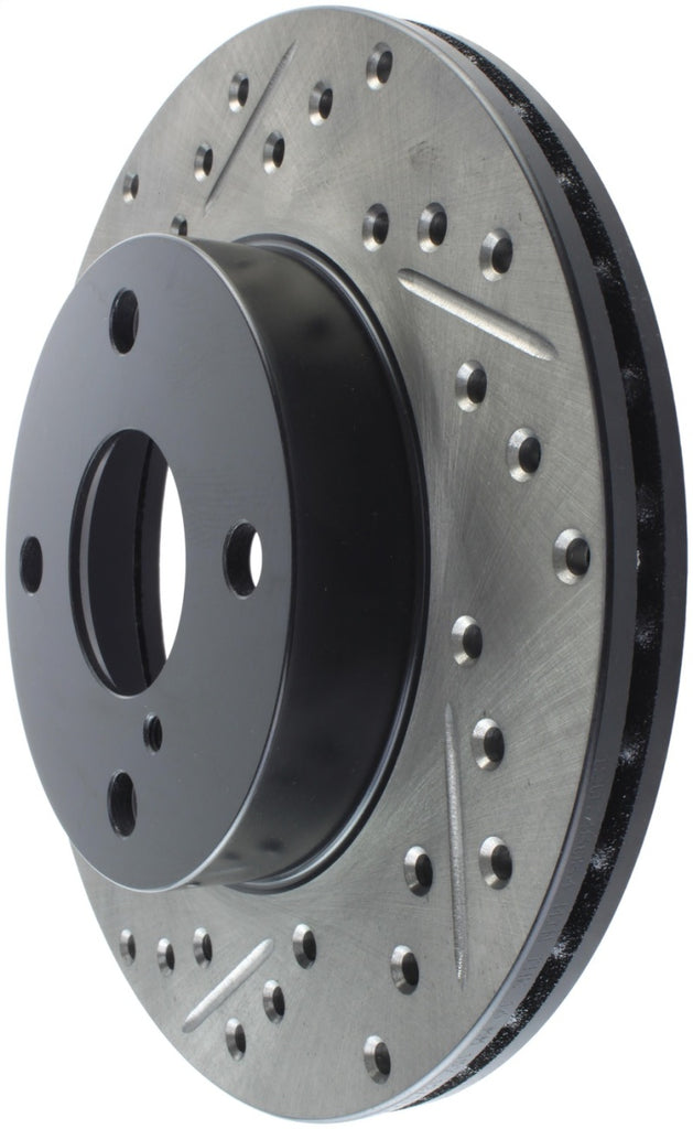 StopTech 89-93 Mazda Miata MX-5 Slotted & Drilled Right Front Rotors