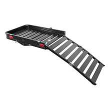 Load image into Gallery viewer, Curt 50in x 30-1/2in Aluminum Hitch Cargo Carrier w/Ramp