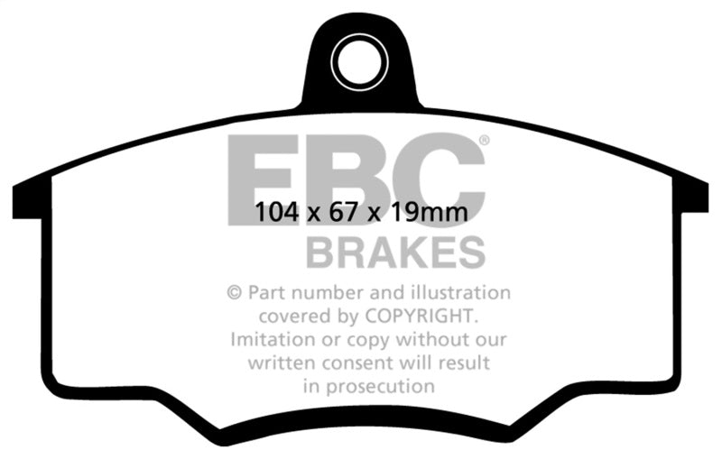 EBC 80-82 Audi 4000 1.6 Redstuff Front Brake Pads