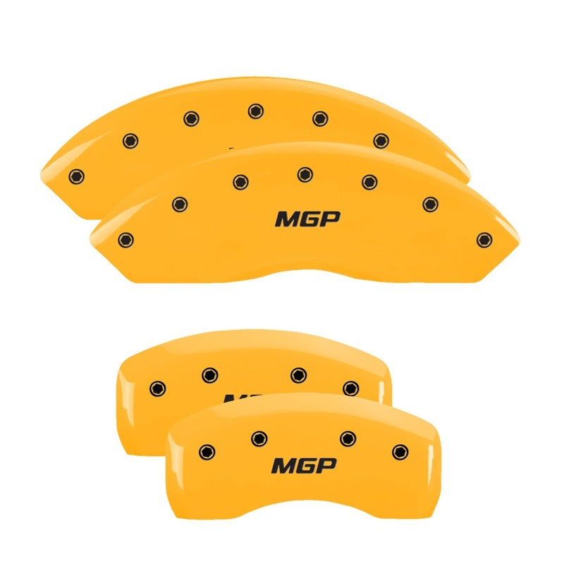 MGP 4 Caliper Covers Engraved Front & Rear MGP Yellow Finish Black Char 2001 Chevrolet Corvette