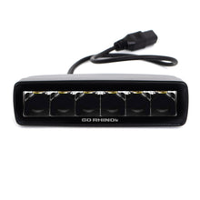 Load image into Gallery viewer, Go Rhino Xplor Blackout Series Sixline LED Spot Light Kit (Surface/Threaded Stud Mount) - Blk (Pair)