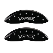 Load image into Gallery viewer, MGP 4 Caliper Covers Engraved Front &amp; Rear Gen 2/Viper Black finish silver ch